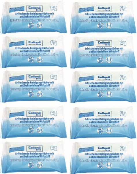 10 x hand cleaning wipes in a value pack
