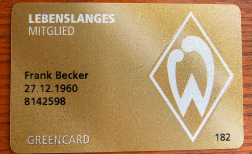 Becker Werder-Mitglied auf Lebenszeit